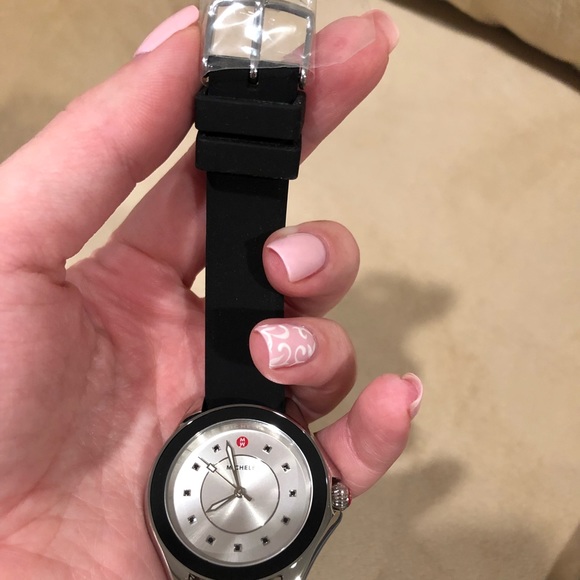 Michele watch with silicone black band - Picture 7 of 7